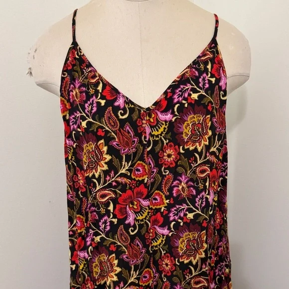 Anthropologie Kachel 12 Floral Jumpsuit ~ Wide Crop Leg Boho Festival Y2K - Picture 3 of 10